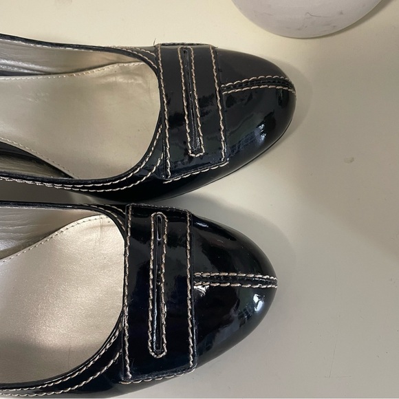 Liz Claiborne black shoes size 9M chunky heal - Picture 2 of 8